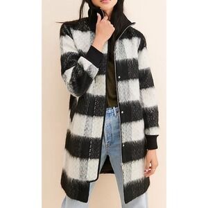NVLT Brushed Buffalo Plaid Coat